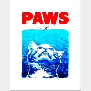 Paws Jaws Cat Posters and Art